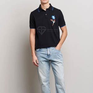 Camiseta Polo de Talla Grande con Bordado Hecha en Pakistán, Camiseta Polo de Manga Corta con Bordado de Venta Caliente - Product Image 4