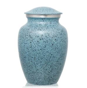 Esmalte de color azul con diseño de estampado de pata redonda Urnas de cremación de latón para mascotas Venta caliente Cenizas humanas Urnas para mascotas - Product Image 3