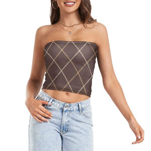 Tops de Yoga de Punto de Color Sólido para Mujer |   Top Corto Deportivo Sublimado de Corte Atlético |   Ropa Deportiva Informal para Correr y Hacer Ejercicio - Product Image 3