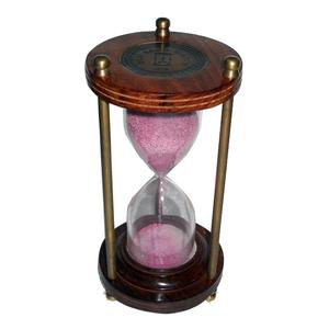 Vente en gros sablier fête des pères cadeau Steampunk décor de table en laiton navigation des deux côtés boussole 5 minutes sablier article cadeau - Product Image 5