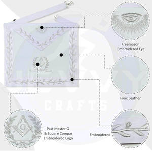 Delantal Masónico Rectangular Bordado a Mano, Ecológico, de Alta Calidad, en Tela de Algodón, Precio al por Mayor - Product Image 3