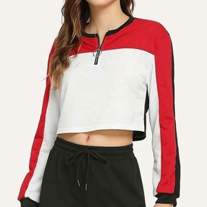 2025 alta calidad 2 uds chándal mujer algodón sudadera media cremallera Casual chándal Jogger pantalones largos con bolsillos trajes - Product Image 5