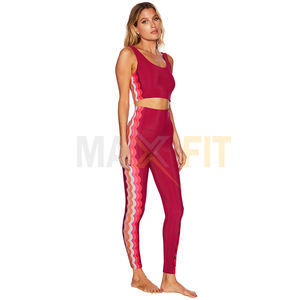 Conjunto de Sujetador deportivo de entrenamiento para mujer de diseño personalizado 2024, mallas deportivas transpirables, pantalones para Yoga, nueva moda, ropa deportiva - Product Image 4
