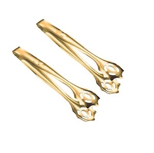 Antique Design Gold Color Food Serving <b>Tong</b> Premium Quality Perfect for Easy Storage in Restaurant and Hotel Supplies - Product Image 1