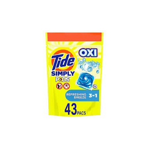 Cápsulas de Lavandería Multiusos Tide Simply Pods, Eliminador de Manchas, Aroma Fresco, Seguro para Telas, 40 Unidades - Product Image 4