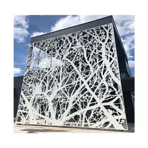 Custom laser cut metal panel for walls, and exterior applications decorative exterior for building wall