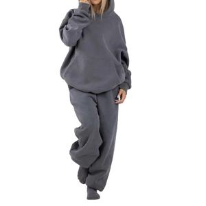 High Quality Heavyweight 500 Gsm <b>Hoodie</b> Wholesale Sweat Suits Unisex 100% Cotton Sweatpants and <b>Hoodie</b> Set Men - Product Image 4
