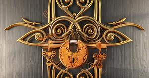High Quality Safety Brass Keyed <b>Padlock</b> Brass <b>Padlock</b> - Lock with Keys - Working Functional - Brass Made Lion <b>Padlock</b> Golden - Product Image 2