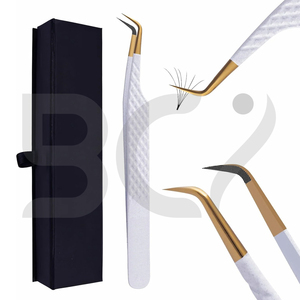 Fiber Tip Grafted Tweezers for Lash Extensions Perfect Lashes With Strong Grip 10mm 75 Mega Volume Beauty Make-up Tools - Product Image 6