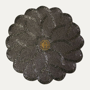 แผ่นรองจานลูกปัดผ้าฝ้ายทรงกลมทำมือสำหรับตกแต่งห้องรับประทานอาหารสุดหรู - Product Image 3