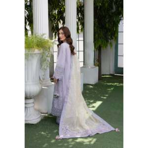Blusa Ricamata Mehm Lavender Lawn per Uso Quotidiano, Tessuto Traspirante con Motivo Stampato MBN-04 - Product Image 6