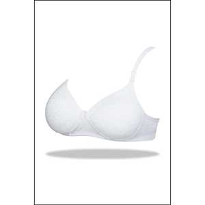 Soutien-gorge t-shirt rembourré antibactérien en coton blanc confortable et sans bactéries - Product Image 1