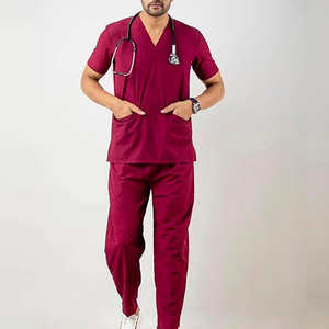 Nouveaux ensembles de blouses d'hôpital de style infirmier, couleur unie, respirant, haute qualité, couleurs et logo personnalisés, vente en gros d'ensembles de blouses - Product Image 2