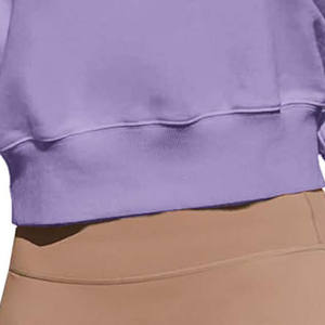 Sudadera Personalizada al por Mayor para Otoño/Invierno, Cuello Alto, Manga Larga, Felpa de Algodón Grueso, Corte Holgado, para Mujer - Product Image 3