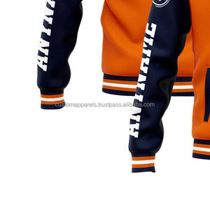 แจ็กเก็ตตัวแทนมหาวิทยาลัย MCACVJ-157ตามสั่งสำหรับโรงเรียนจิตวิญญาณคอตั้งคอตั้งอุปกรณ์ตกแต่งด้านหน้าสำหรับทีมกีฬาสั่งซื้อจำนวนมาก - Product Image 5