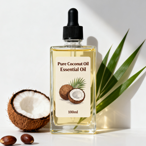 100% naturale spremuto a freddo non raffinato olio di cocco essenziale dolce e fresco oliato con perla 100ml per capelli e aromaterapia - Product Image 3