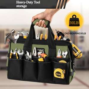 Bolsa de Herramientas de Lona para <span class=keywords><strong>Electricista</strong></span> y Carpintero, 600D Poliéster, Resistente, de Gran Capacidad, en Oferta - Product Image 3