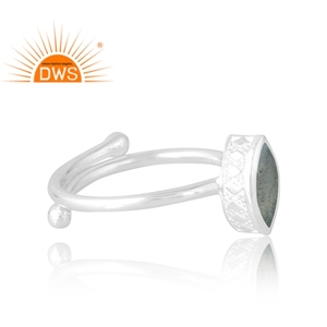 Hot Selling 925 Sterling Silver Natural <b>Labradorite</b> Gemstone <b>Ring</b> Custom Jewelry For Women Gift For Her - Product Image 4