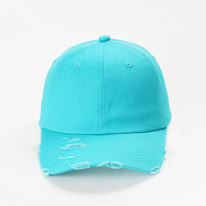 Venta al por mayor logotipo personalizado bordado papá sombreros lavado con ácido gorras de béisbol desgastadas Unisex estilo callejero imagen de color sólido - Product Image 5