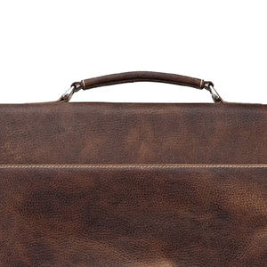 Sacoche pour ordinateur portable en cuir véritable pour homme, 14 pouces, grande capacité, sacoche de bureau, sacoche de messagerie en cuir, design personnalisé - Product Image 5