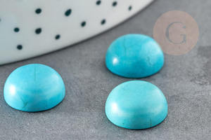 อัญมณีอะริโซนาสีน้ำเงินเทอร์ควอยซ์อัญมณีทรงหลวมสำหรับทำเครื่องประดับขนาด7x7มม. และ15x15มม. - Product Image 4