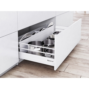 Système de tiroirs latéraux en métal Smartbox avec frein, capacité 40 kg, 500 mm, gris - Product Image 2