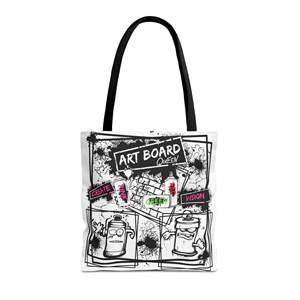 Bolso Tote con Diseño de Graffiti y Pintura en Aerosol, Ecológico, de Lona de Algodón, con Cierre Abierto y Forro de Algodón - Product Image 1