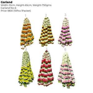 พวงมาลัยดอกไม้ประดิษฐ์ ดอล ลาดี AFF-Garland-6.4 ราคา 1800 บาท/10 ชิ้น {มีสีให้เลือกหลากหลาย} - Product Image 3