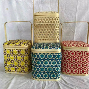 Cesta de pastel de Luna de bambú tejida a mano de alta calidad para almacenamiento de contenedores, cesta de pastel de vino, muebles de interior para el hogar, regalo de mimbre - Product Image 1