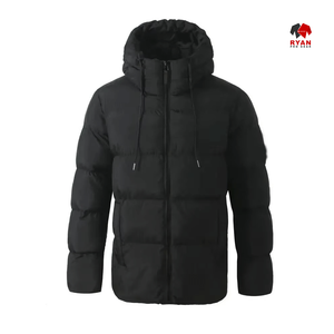 Chaqueta Acolchada Informal para Hombre con Capucha y Cierre de Cremallera Ryan Pro Gear, Impermeable, con Logotipo Personalizado ODM - Product Image 1