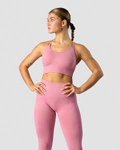 Conjuntos de fitness para gimnasio con logotipo personalizado para mujer, ropa de yoga para entrenamiento, patrón sólido, venta al por mayor de Pakistán - Product Image 2