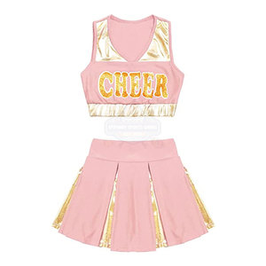Ensembles de Cheerleading adultes de qualité supérieure uniformes légers de couleur unie - Product Image 3