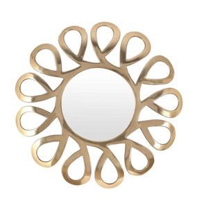 Top Trending Design Miroirs muraux en or de luxe Miroir de courtoisie Design créatif Miroir mural en métal Vente en gros. - Product Image 4