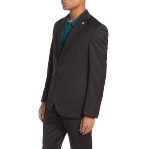 Blazer Elegante Ted Baker London Karl in Lana Morbida, Nero, Taglia 40, Vestibilità Regolare - Product Image 3