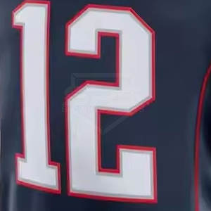 Nouvelle arrivée de vêtements de sport nom personnalisé imprimé 100% polyester tissu meilleur prix maillot de football américain - Product Image 6