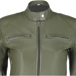 Bon marché Vestes en cuir pour femmes pour dames Mode Nouvelle arrivée Vestes personnalisées en vrac Quantité Veste en cuir véritable - Product Image 6