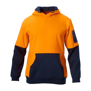 Sudaderas con capucha de lana para hombre de alta calidad, ropa de trabajo de punto de manga larga, bolsillo de canguro, colección exclusiva teñida Lisa para invierno - Product Image 4