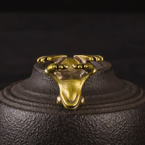 Escultura de rana antigua fundida, decoración del hogar, figurita de rana de lujo, objeto decorativo, artesanías de Metal a precio competitivo - Product Image 3