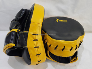Vente en gros personnalisé poinçon de boxe cible gant gant cuir Focus Pads pour MMA Muay Thai Fitness Training - Product Image 3
