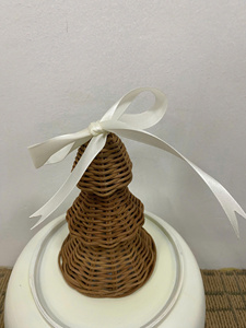 Hermosa campana de ratán y pino de ratán para decorar Navidad 2024 Precio competitivo Adorno de ratán - Product Image 3