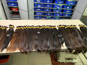 2025 Venta caliente de calidad superior 100% Extensiones de cabello de bebé vietnamita Cutícula completa Niñas Doble dibujado Precio al por mayor Listo - Product Image 5