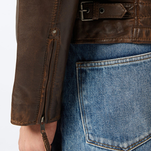 Veste en cuir PU pour homme 2025 avec manches longues coupe-vent respirantes, poches, veste bomber chaude avec fermeture éclair pour homme - Product Image 6