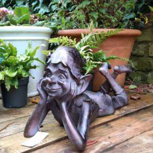 Sculpture de lutin en bronze pour la décoration de ferme et de jardin, décoration de Noël - Product Image 3