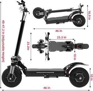 Scooter électrique X700 très vendu, nouvelle génération, robuste, vitesse maximale de 45 mph et autonomie de 50 miles, pneu pneumatique de 10 pouces, double suspension - Product Image 2