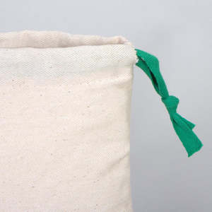 Green <b>Drawstring</b> Fabric <b>Pouch</b> 6W X 8H with Custom Logo Embroidery Screen Printing for Jewelry Packaging and Promotions - Product Image 4