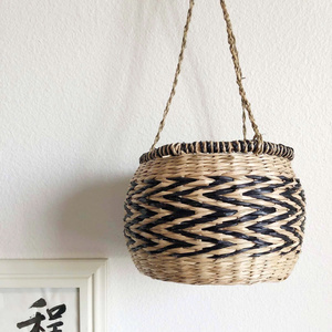 Seagrass <b>Plant</b> Pot <b>Basket</b> with Modern Rustic Style Perfect for Living Room Decor OEM Branding and Bulk Export Orders - Product Image 4