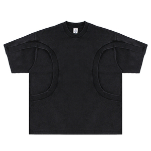 100% Cotton Boxy Fit Men's T-<b>Shirt</b> Custom Logo Printing Loose Fit Letter Pattern OEM Service Haus Industries - Product Image 3