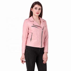 Chaqueta de motorista de cuero de oveja genuino para mujer, venta al por mayor, abrigos de cuero corto de nuevo estilo para mujer 2025 - Product Image 4