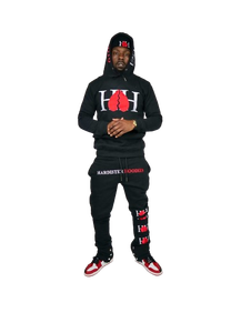 Sweat-shirt de style vintage pour hommes grande taille haut confort noir vêtements de course haut GSM tissu thermique respirant hiver grande taille - Product Image 3