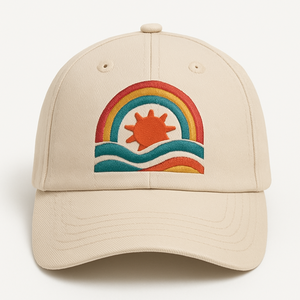 หมวกเบสบอลแฟชั่นพ่อคุณภาพสูงหมวกผ้าฝ้ายปรับขนาดได้ดีไซน์วินเทจปักลาย - Product Image 1